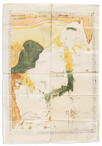 (JAPAN.) Shihei, Hayashi (after). Set of 5 manuscript maps of Japans surrounding regions.